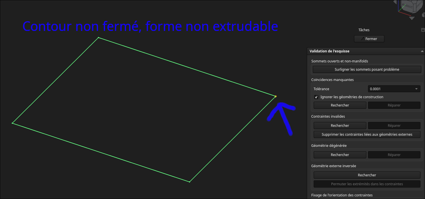 Contour non fermé 1